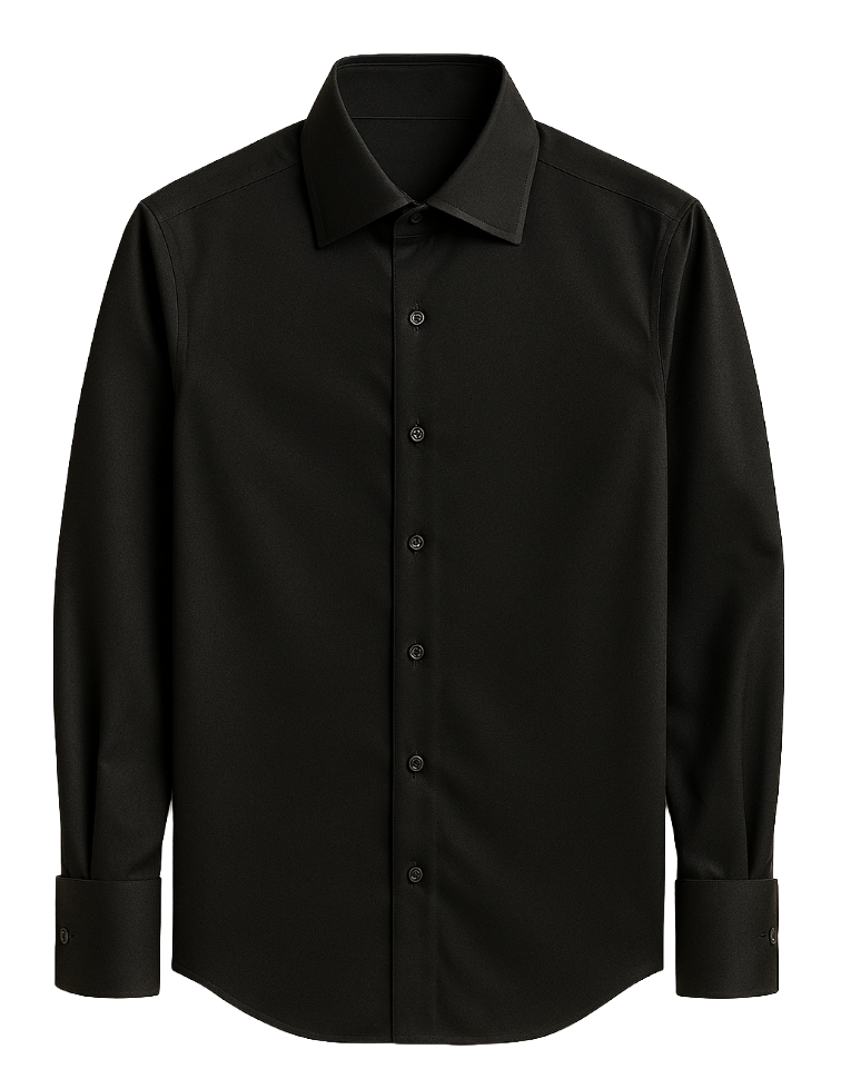 French Cuff Shirt — Black